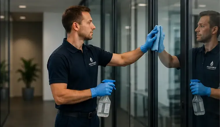 Professionele kantoorschoonmaak in detail